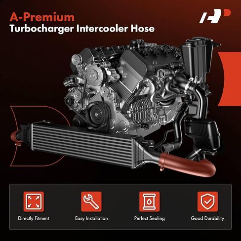 A-Premium Turbocharger Intercooler Hose Compatible with Ford F-250 Super Duty 2006-2007, F-350 Super Duty 2006-2007, F-450 Super Duty 2006-2007, F-550 Super Duty 2006-2007, 6.0L, Replace# 3C3Z6K786CA in Saudi Arabia