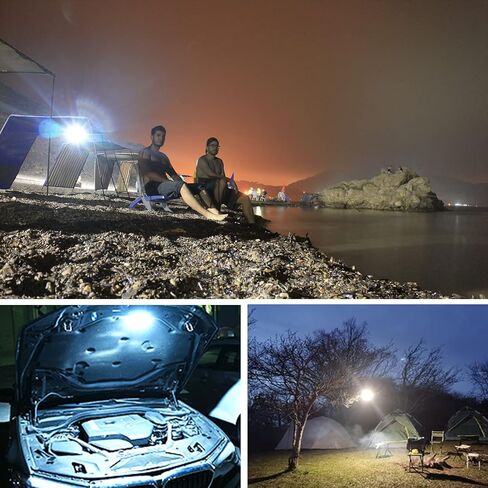 10000mAh Rechargeable 3000LM Tent Light Camping Light, 6500K 24Hours Long Play Time , Outdoor Night Market Light Night Fishing Light Emergency Lights for Hurricane (Translucent Black) in Kuwait