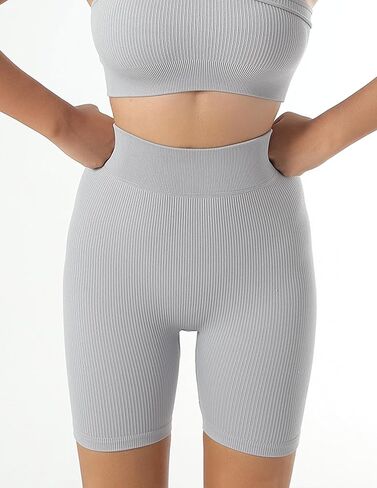 High Waisted Tummy Control Athletic Shorts for Women Compression Yoga Gym Running Workout Shorts in Saudi Arabia