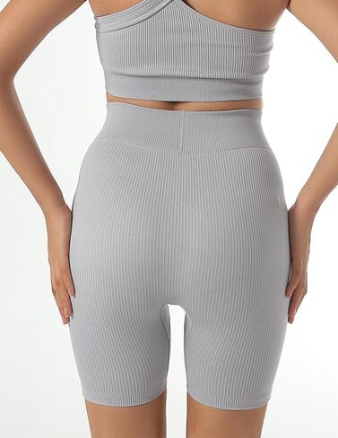 High Waisted Tummy Control Athletic Shorts for Women Compression Yoga Gym Running Workout Shorts in Saudi Arabia