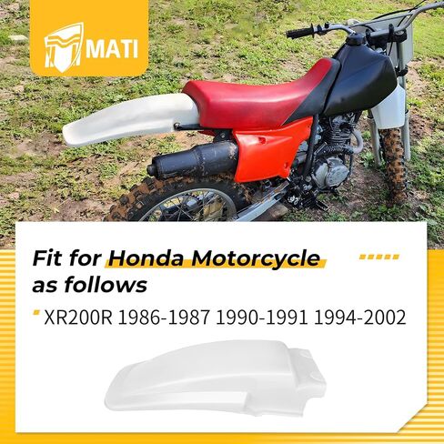 M MATI الأبيض الخلفي الحاجز لهوندا XR200R 1986-1987 1990-1991 1994-2002 80100-KT0-671ZA 80100-KT0-670ZA 80101-KT0-A50ZA 80101-KT0-A40ZA in Saudi Arabia