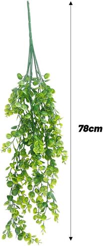 78cm Artificial Eucalyptus Rattan Green Fake Plant Ivy DIY for Indoor Outdoor Wall House Weddings Patios Porches Decor (1PCS) in Saudi Arabia