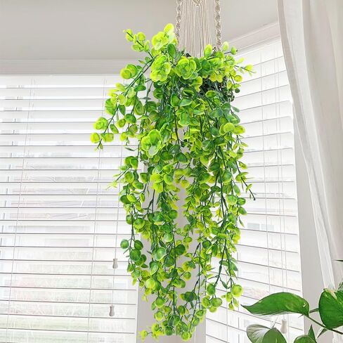 78cm Artificial Eucalyptus Rattan Green Fake Plant Ivy DIY for Indoor Outdoor Wall House Weddings Patios Porches Decor (1PCS) in Saudi Arabia