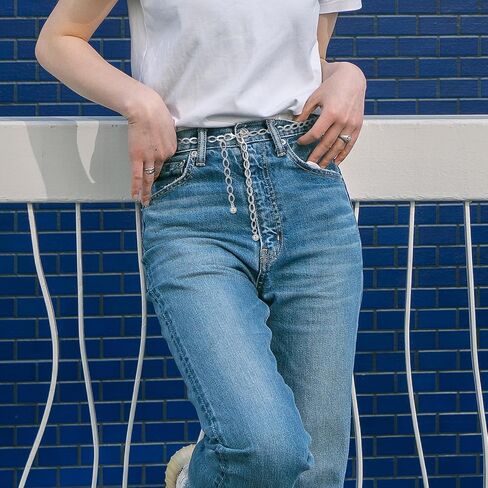 Silver Waist Chain for Women, Adjustable Waist Chain Belt Metal Hollow Body Chains for Women Dress Jeans Pants in Saudi Arabia