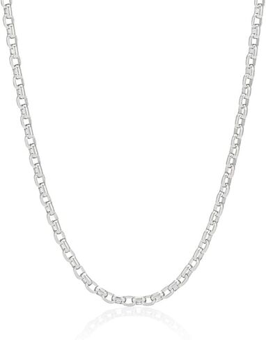 قلادة سلسلة رولو هارموني من EMF - مجوهرات نسائية بسيطة من الذهب عيار 18 قيراط والفضة الاسترليني مع رنين حيوي للحضور والوضوح (سلسلة رولو قابلة للتعديل مقاس 16-18 بوصة 3 مم) in Kuwait