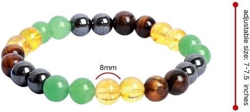 سوار الهيماتيت عين النمر من السترين للرجال والنساء، سوار مطرز لنجاح الثروة وجذب الأموال، مجموعة أساور حجر الحظ، هدية مجوهرات الطاقة الروحية in Kuwait