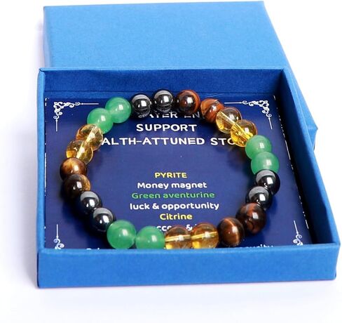 سوار الهيماتيت عين النمر من السترين للرجال والنساء، سوار مطرز لنجاح الثروة وجذب الأموال، مجموعة أساور حجر الحظ، هدية مجوهرات الطاقة الروحية in Kuwait