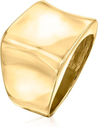 Ross-Simons Italian 18kt Gold Over Sterling Asymmetrical Square-Top Ring in Saudi Arabia