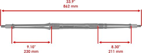 Caltric Rear Axle Shaft with Nut compatible with Yamaha Raptor 660R YFM660R 2001-2005 in Saudi Arabia