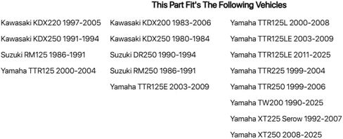 تاسك كلاتش جثم أسود متوافق مع كاواساكي KDX200 1983-2006/متوافق مع ياماها TTR125LE 2003-2025 in Saudi Arabia