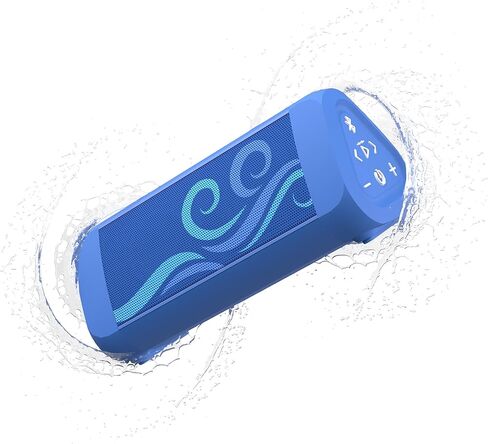 OontZ Cylinder Portable Bluetooth Speaker 5.0 - IPX7 Waterproof, 14W Enhanced Sound, 20-Hr Battery, 100ft Wireless Range, Deep Bass and Clear Audio, Durable Shower Speaker for Pool or Beach (Black) in Kuwait