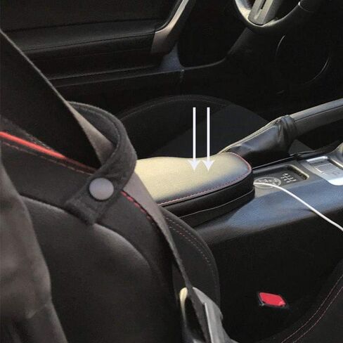 GRAND ORANGE Console Armrest Compatible with Subaru BRZ Toyota 86 2013-2018 / Scion FRS 2013-2019 Black Armrest Box with Red Stitching in Saudi Arabia