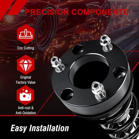 2" Leveling Lift Kit Compatible with Dodge Ram 1500 4WD 2009-2024 | Dakota 2WD/4WD 2005-2011 | Raider 2WD/4WD 2006-2009 | No Drill Bolt-On Installation | Fits 33" Tires | 09DH-2F in Saudi Arabia