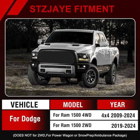 3" Front 2" Rear Leveling Lift Kit Compatible with Dodge Ram 1500 2009-2025 4WD/2WD | No Drill Bolt-On Installation | Fits 35" Tires | Powder Coated Steel | 06DG-3F-2R in Saudi Arabia