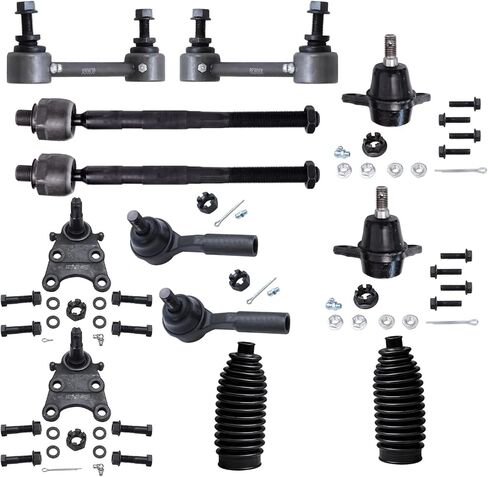 Detroit Axle - RWD 12pc Suspension Kit for 06-12 Chevy Colorado GMC Canyon w/Front Coil Springs, 2008 Isuzu i-370, Tie Rods Ball Joints Sway Bar Links 2006 2008 2009 2010 2011 2012 Replacement in Saudi Arabia