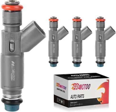 Fuel Injectors Pack of 4 Compatible with Chevy Malibu Cobalt HHR for Pontiac G5 G6 Solstice for Saturn Aura Sky lon Vue L4 2.2L 2.4L 2006 2007 2008 Replace 12606110 12 Holes in Saudi Arabia