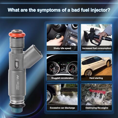 Fuel Injectors Pack of 4 Compatible with Chevy Malibu Cobalt HHR for Pontiac G5 G6 Solstice for Saturn Aura Sky lon Vue L4 2.2L 2.4L 2006 2007 2008 Replace 12606110 12 Holes in Saudi Arabia