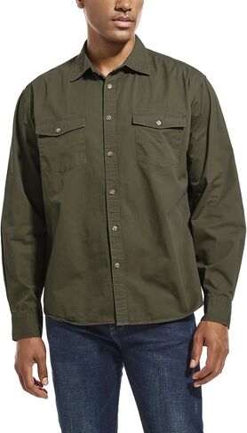 قمصان رجالية بأزرار لأعلى، قمصان طويلة الأكمام بأزرار سفلية مع جيبين، قمصان عمل للرجال in Kuwait