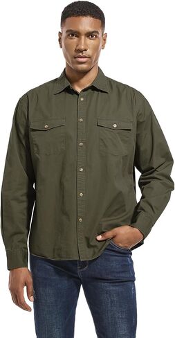 قمصان رجالية بأزرار لأعلى، قمصان طويلة الأكمام بأزرار سفلية مع جيبين، قمصان عمل للرجال in Kuwait