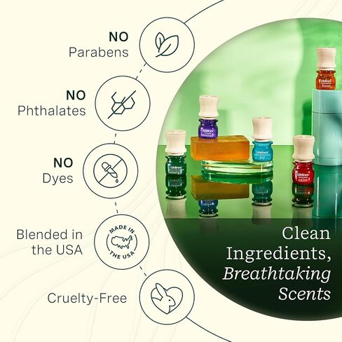 Lifelines Essential Oil Blends, 4-Pack - Blended Essential Oils with Precision Pump for Aromatherapy Diffusers - Long-Lasting Scented Fragrance - Herbal Garden (Joy, Calm, Focus & Energy) in Kuwait