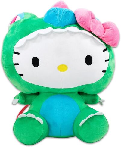مجموعة حقيبة الظهر Hello Kitty Plushie - حزمة من دمية Hello Kitty in Dragon مقاس 15 بوصة من القطيفة مع أشرطة حمل وملصقات والمزيد | هدايا سانريو للأطفال in Saudi Arabia
