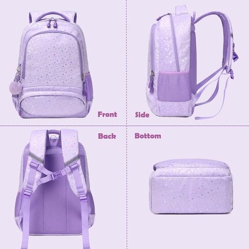 حقيبة ظهر Kimwadalh Pink Bow للفتيات، حقيبة مدرسية للبنات مع حقيبة كتب مدرسية ذات سعة كبيرة للمدرسة الابتدائية in Kuwait