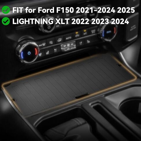 Upgraded Center Console Organizer for 2021–2025 Ford F-150 & 2022–2024 F-150 Lightning XLT with USB Hole – Hidden Storage Tray for Front Shifter Pocket | Keeps Your Console Clean & Organized in Kuwait