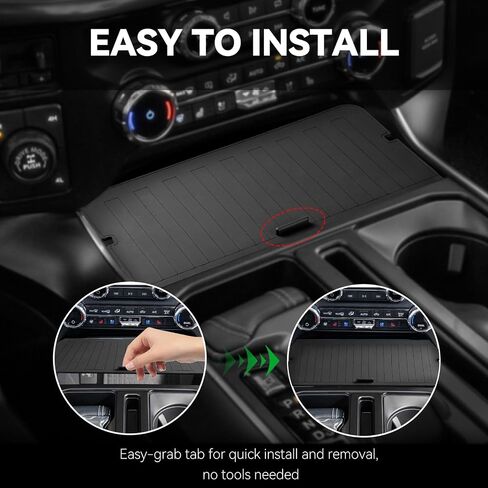 Upgraded Center Console Organizer for 2021–2025 Ford F-150 & 2022–2024 F-150 Lightning XLT with USB Hole – Hidden Storage Tray for Front Shifter Pocket | Keeps Your Console Clean & Organized in Kuwait