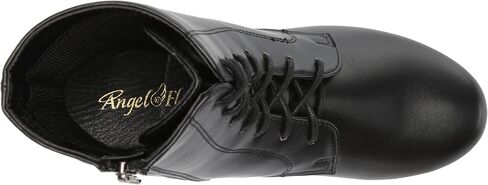 Angel Flex AmeriMark Jada Lace Up Ankle Boots Low Heeled Boots for Women Black 9.5 X-Wide US Women in Saudi Arabia