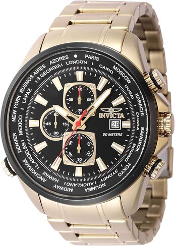 Invicta Men's Analog Quartz Watch with Stainless Steel Strap 47819, Gold, Modern in Saudi Arabia
