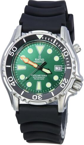 RATIO FreeDiver Helium Safe Dive Watch Stainless Steel Automatic Diver Watch 1000M Water Resistant Diving Watch for Men in Saudi Arabia