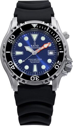 RATIO FreeDiver Helium Safe Dive Watch Stainless Steel Automatic Diver Watch 1000M Water Resistant Diving Watch for Men in Saudi Arabia