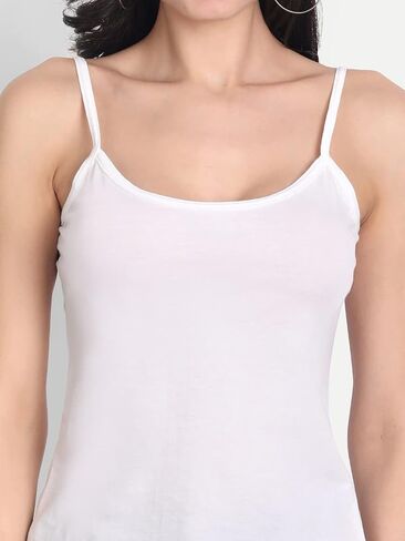 Aimly Tank Tops for Women's 3 Pack Cotton Spaghetti Strap Summer Camisole Scoop Neck Slim Fit Sleeveless in Saudi Arabia