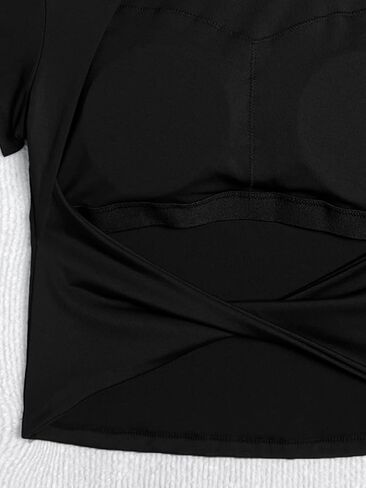 Ladies' Round-Neck Backless Short-Sleeved Fitness Yoga Vest in Saudi Arabia