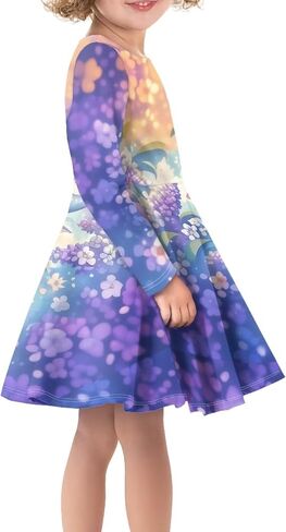 Cute Dragon Dresses for Kids Girl 4-14T Long Sleeve Midi Dress Fall Casual Dresses 2025 Round Neck Sundress in Saudi Arabia