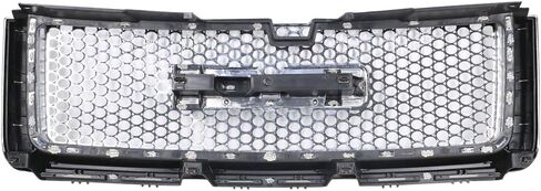 Grille Compatible With 2007-2013 GMC Sierra 1500 Denali, ABS Plastic Chrome Front Upper Grille + Lower Grill Guards By IKON MOTORSPORTS, 2008 2009 2010 2011 2012 in Saudi Arabia