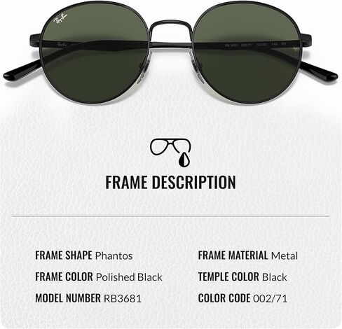 Ray-Ban RB3681 Phantos Shaped Sunglasses for Men & Women with Official RAYBAN Eyewear Kit in Saudi Arabia