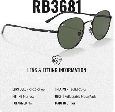 Ray-Ban RB3681 Phantos Shaped Sunglasses for Men & Women with Official RAYBAN Eyewear Kit in Saudi Arabia