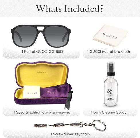 Gucci GG1188S Designer Sunglasses: Elegant Pilot Frame Eyewear with Premium eSHADES Kit - Epitome of Luxury and Style in Saudi Arabia