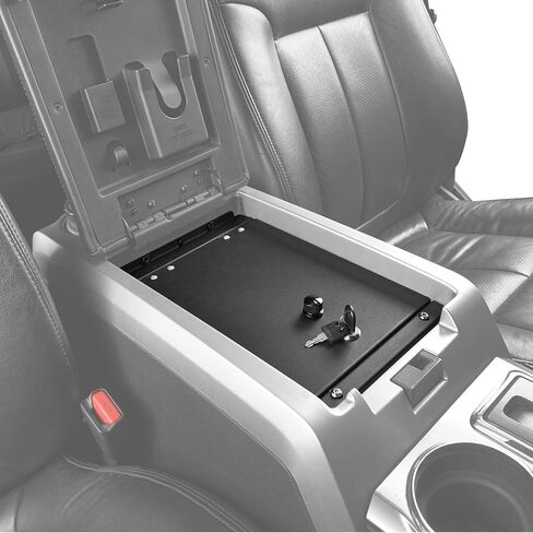 Hooke Road F150 Console Safe Lockbox Insert Extra Storage Compatible with Ford F-150 09-14 w/Flow-Through Center Console in Saudi Arabia
