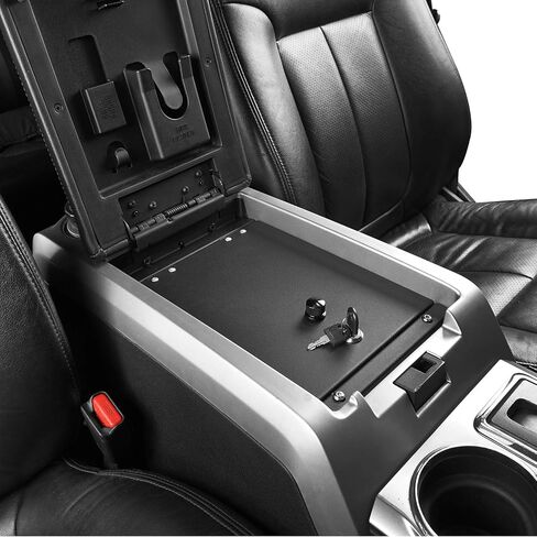 Hooke Road F150 Console Safe Lockbox Insert Extra Storage Compatible with Ford F-150 09-14 w/Flow-Through Center Console in Saudi Arabia