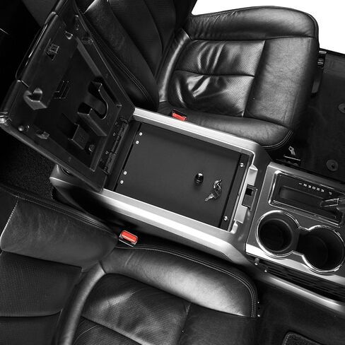 Hooke Road F150 Console Safe Lockbox Insert Extra Storage Compatible with Ford F-150 09-14 w/Flow-Through Center Console in Saudi Arabia