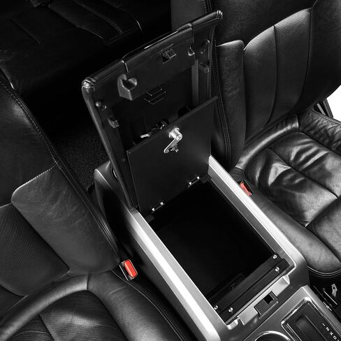 Hooke Road F150 Console Safe Lockbox Insert Extra Storage Compatible with Ford F-150 09-14 w/Flow-Through Center Console in Saudi Arabia
