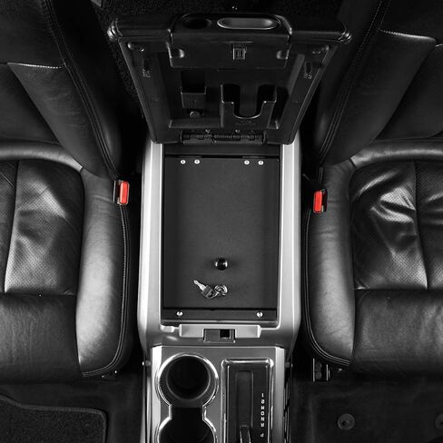 Hooke Road F150 Console Safe Lockbox Insert Extra Storage Compatible with Ford F-150 09-14 w/Flow-Through Center Console in Saudi Arabia