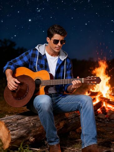 SWISSWELL Mens Flannel Hoodie Shirts Long Sleeve Fashion Plaid Jackets Button Down Shirts in Kuwait
