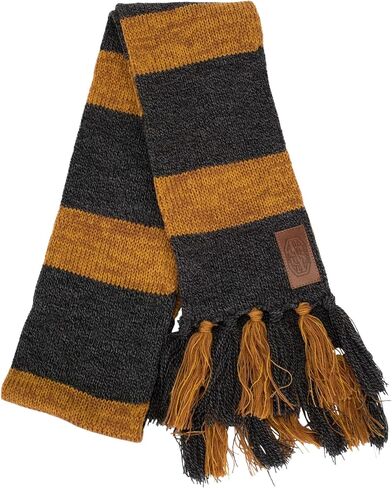 وشاح Newt Scamander Hufflepuff المحبوك - بطول 64 بوصة مع شرابات من الغزل، مرخص رسميًا in Saudi Arabia