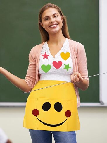 Mepase 6sets/66pcs Halloween Book Character Costumes for Teacher Group Halloween Costume Have You Filled a Bucket Today Included Aprons and Self Adhesive Felt Heart for Classroom DIY Cosplay Role Play in Saudi Arabia