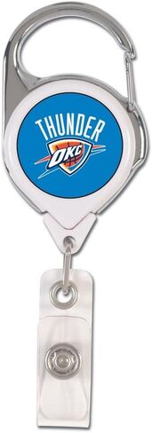 حامل شارة ممتاز قابل للسحب من NBA Oklahoma City Thunder، لون الفريق، مقاس واحد in Saudi Arabia