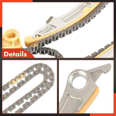 طقم سلسلة توقيت المحرك 8 قطع A-Premium مع شداد ودليل متوافق مع Honda & Acura - CR-V CRV 2010-2014، Civic 2012-2015، Accord 2008-2012، Crosstour 2012-2015، TSX 2009-2014، ILX - L4 2.4L in Saudi Arabia