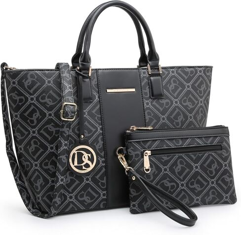 Dasein Women Satchel Purse Handbag Shoulder Bag Work Tote Bag with Matching Clutch in Saudi Arabia